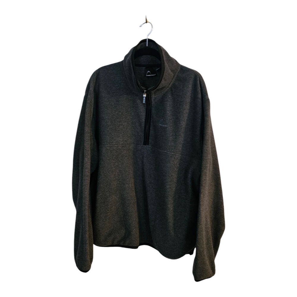 Head Men's Charcoal Quarter-Zip Fleece Pullover Sweater. Size XL.
